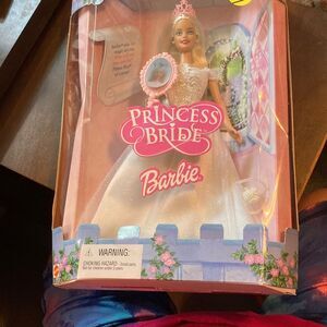 Barbie Princess Bride Doll with White Gown and Pink Tiara 2001 In Original Box